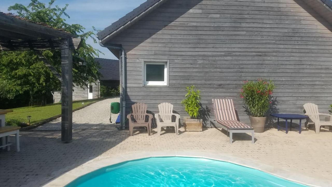 Gite De La Tuillere, Maison Contemporaine En Bois Avec Vue Et Piscine Saint-Aulaire Buitenkant foto